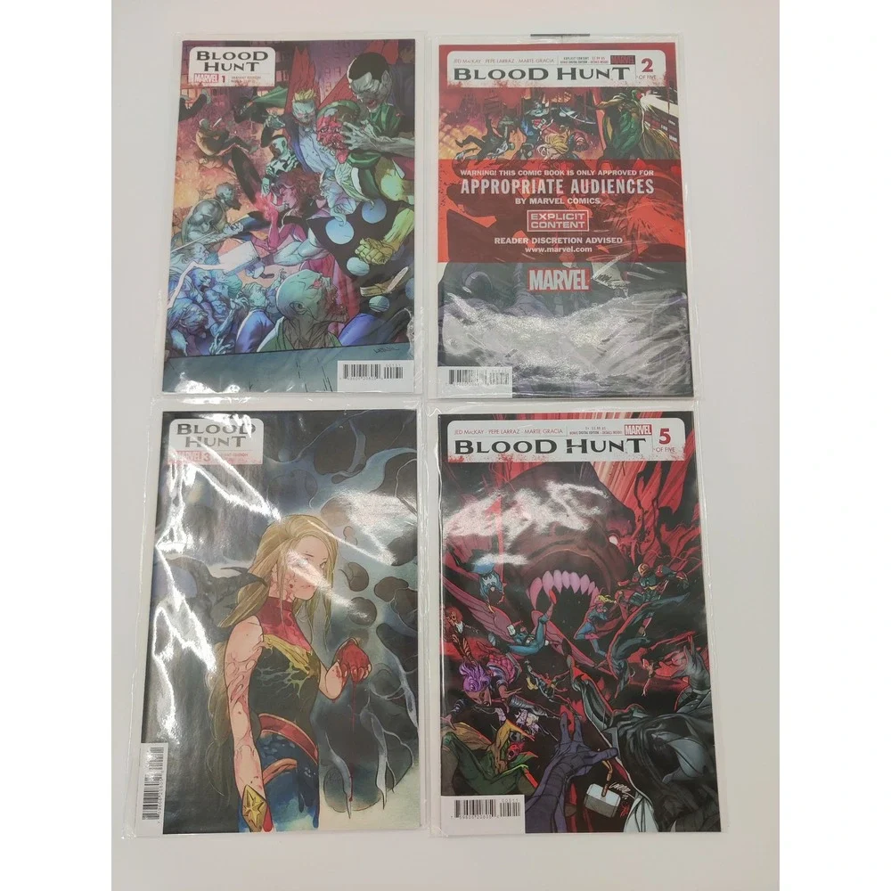 Marvel Blood Hunt Comic Book Lot Issues 1 2 3‎ 5 Near Complete Missing 4
